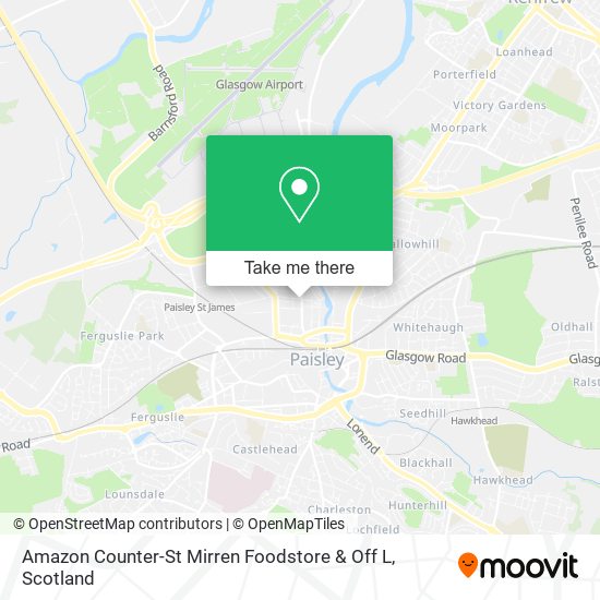 Amazon Counter-St Mirren Foodstore & Off L map