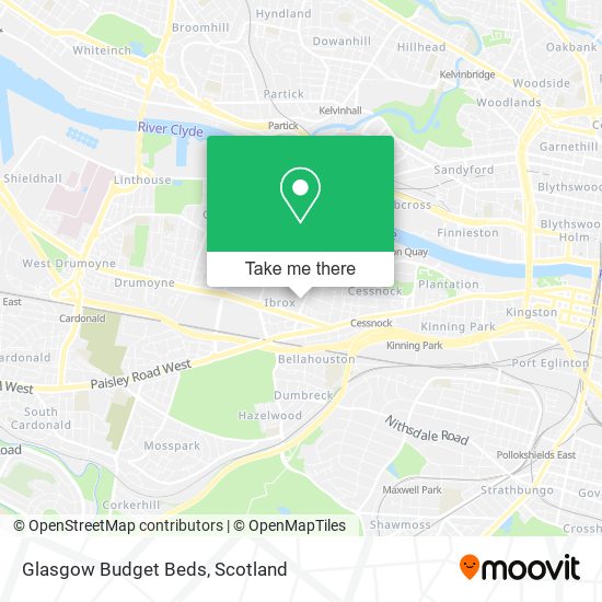 Glasgow Budget Beds map