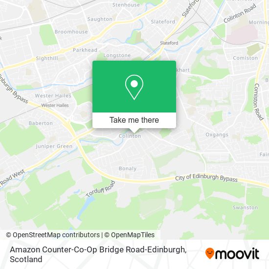 Amazon Counter-Co-Op Bridge Road-Edinburgh map