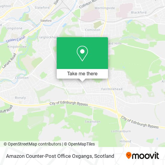 Amazon Counter-Post Office Oxgangs map