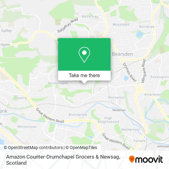 Amazon Counter-Drumchapel Grocers & Newsag map