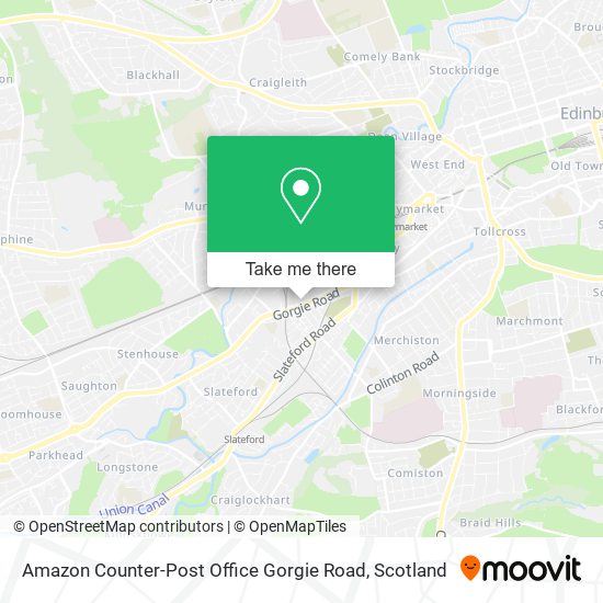 Amazon Counter-Post Office Gorgie Road map