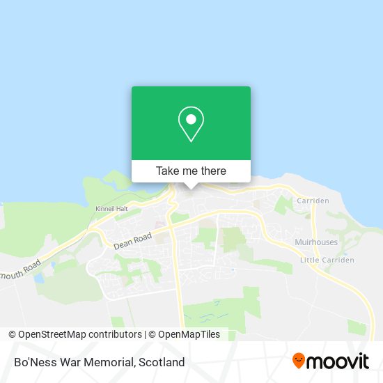 Bo'Ness War Memorial map