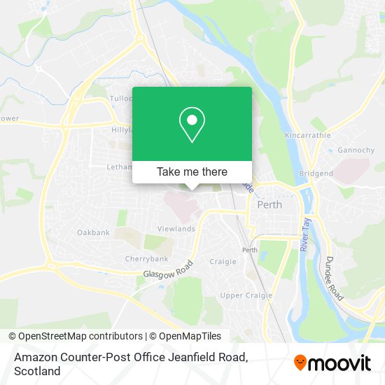 Amazon Counter-Post Office Jeanfield Road map