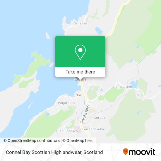 Connel Bay Scottish Highlandwear map