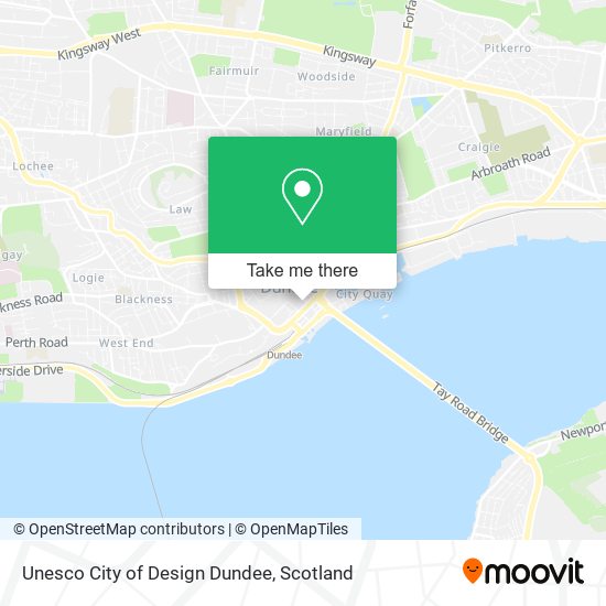 Unesco City of Design Dundee map