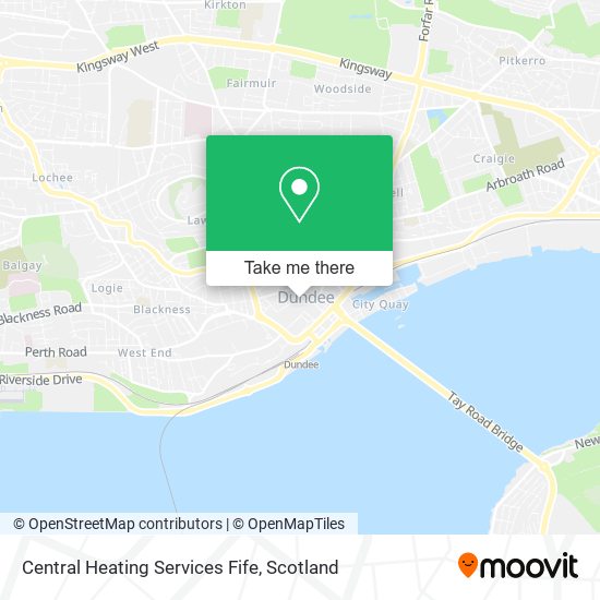 Central Heating Services Fife map