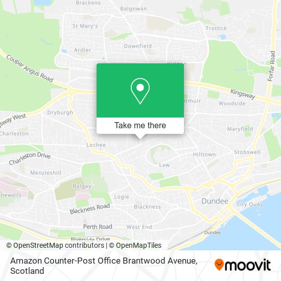 Amazon Counter-Post Office Brantwood Avenue map