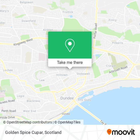 Golden Spice Cupar map