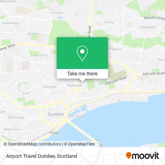 Airport Travel Dundee map