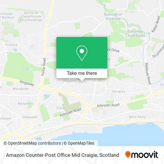 Amazon Counter-Post Office Mid Craigie map