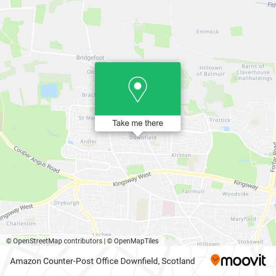 Amazon Counter-Post Office Downfield map
