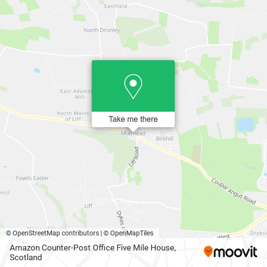 Amazon Counter-Post Office Five Mile House map