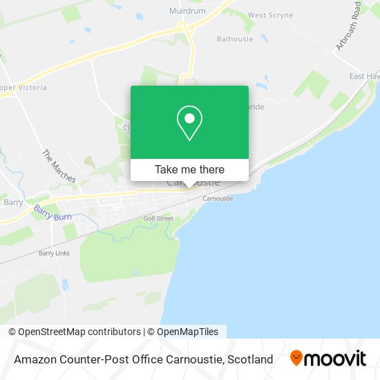 Amazon Counter-Post Office Carnoustie map