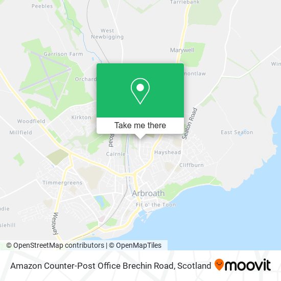 Amazon Counter-Post Office Brechin Road map