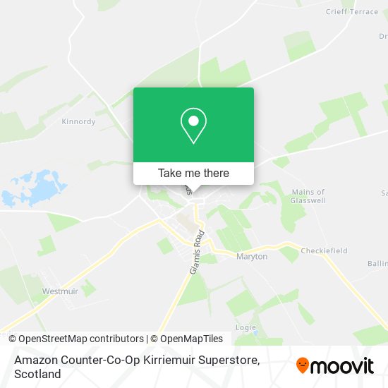 Amazon Counter-Co-Op Kirriemuir Superstore map