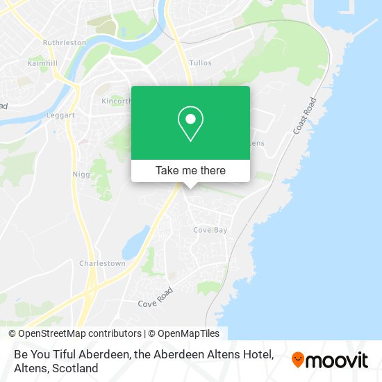 Be You Tiful Aberdeen, the Aberdeen Altens Hotel, Altens map