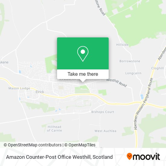 Amazon Counter-Post Office Westhill map