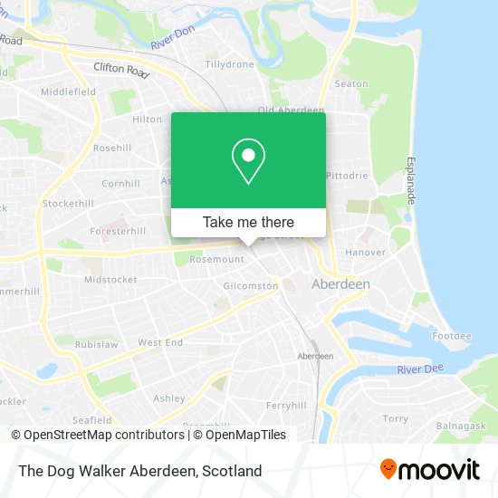 The Dog Walker Aberdeen map