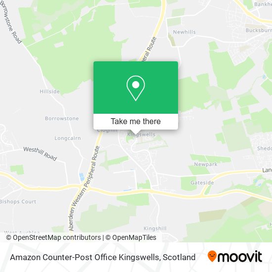 Amazon Counter-Post Office Kingswells map