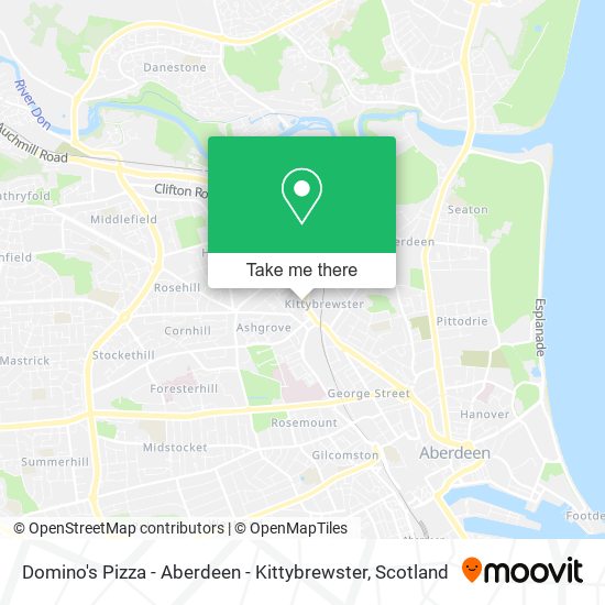Domino's Pizza - Aberdeen - Kittybrewster map