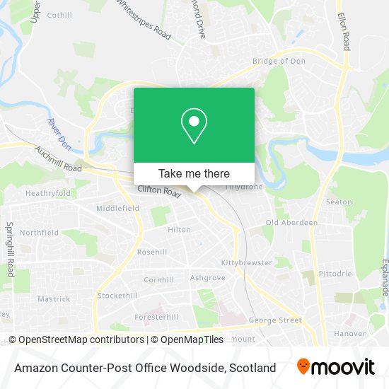 Amazon Counter-Post Office Woodside map