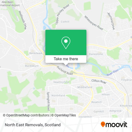 North East Removals map