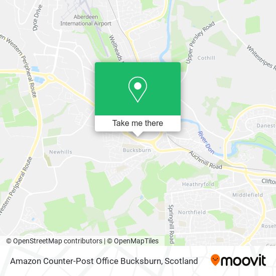 Amazon Counter-Post Office Bucksburn map