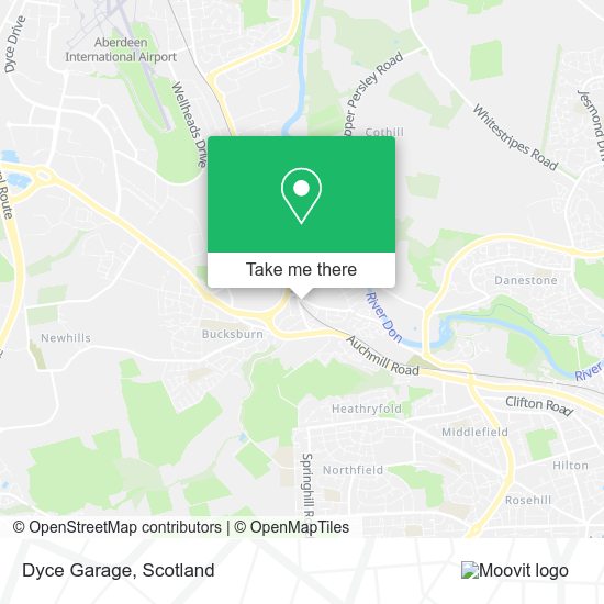 Dyce Garage map