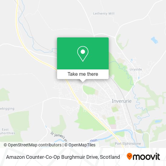 Amazon Counter-Co-Op Burghmuir Drive map