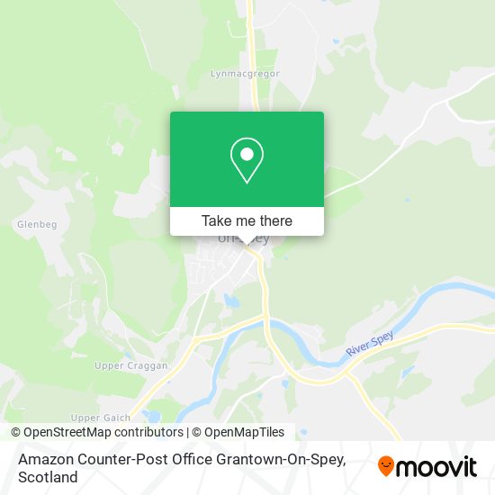 Amazon Counter-Post Office Grantown-On-Spey map