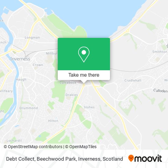 Debt Collect, Beechwood Park, Inverness map