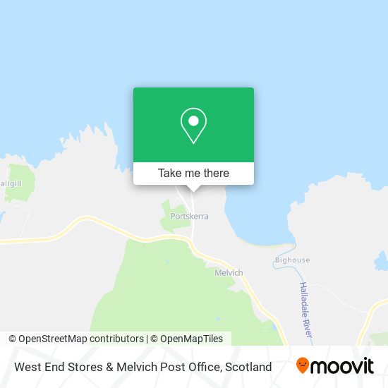 West End Stores & Melvich Post Office map