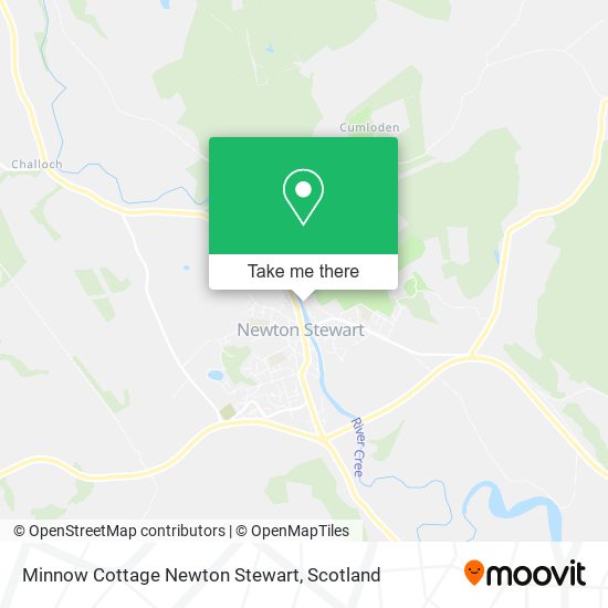 Minnow Cottage Newton Stewart map