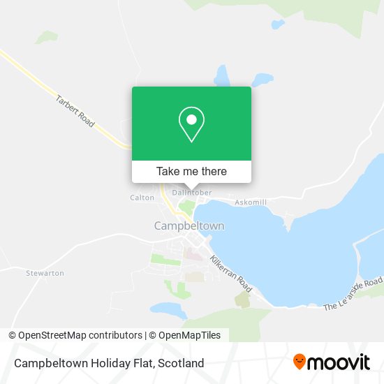 Campbeltown Holiday Flat map