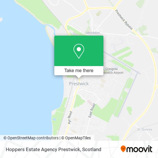 Hoppers Estate Agency Prestwick map