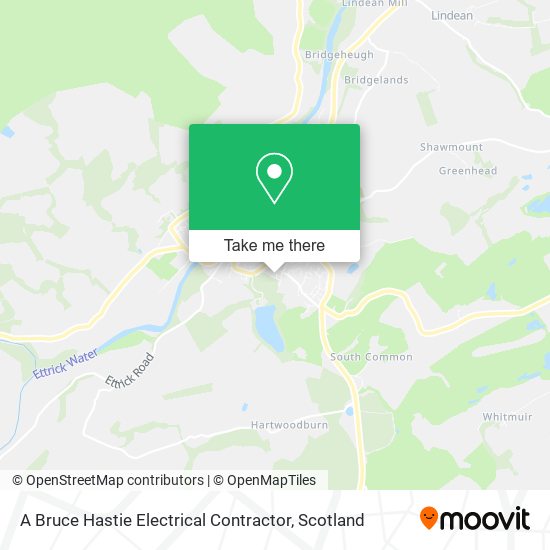 A Bruce Hastie Electrical Contractor map