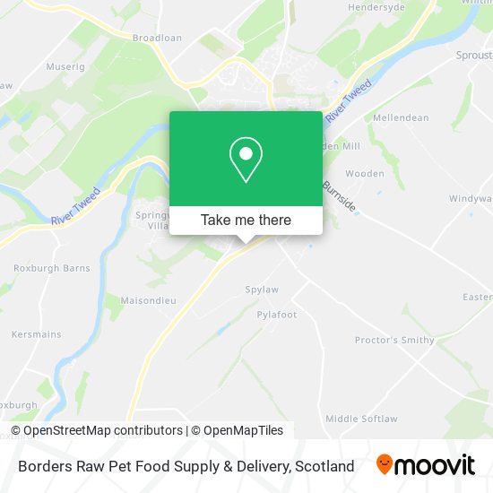 Borders Raw Pet Food Supply & Delivery map