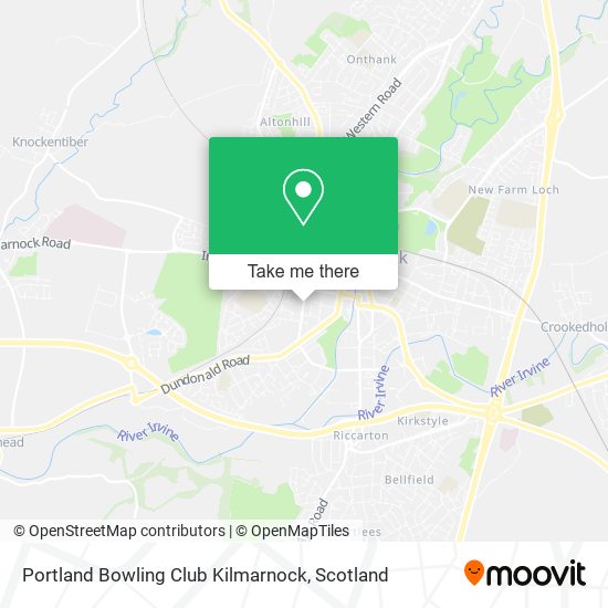 Portland Bowling Club Kilmarnock map