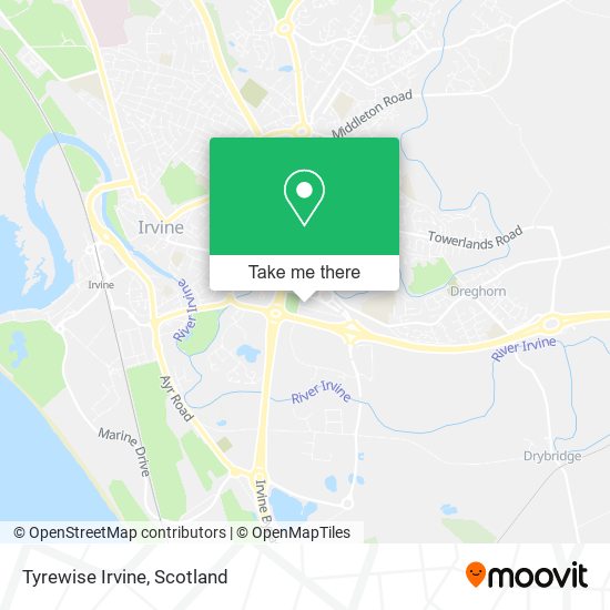 Tyrewise Irvine map