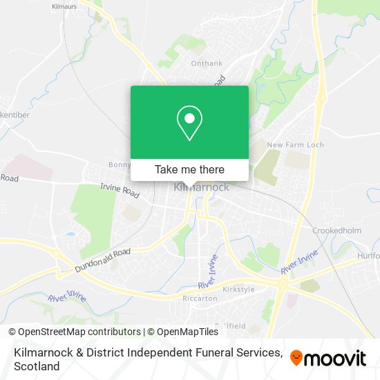 Kilmarnock & District Independent Funeral Services map