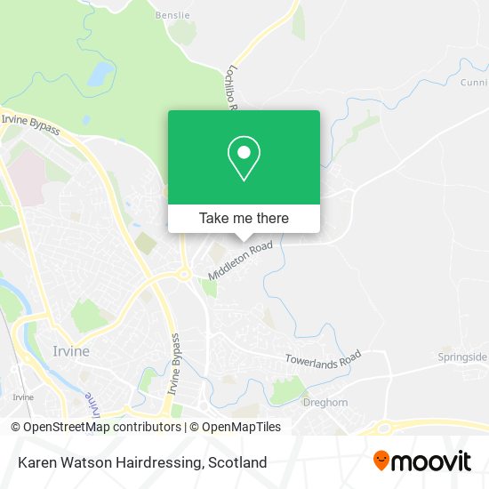 Karen Watson Hairdressing map