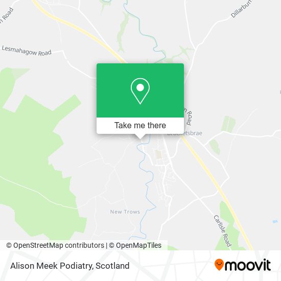 Alison Meek Podiatry map