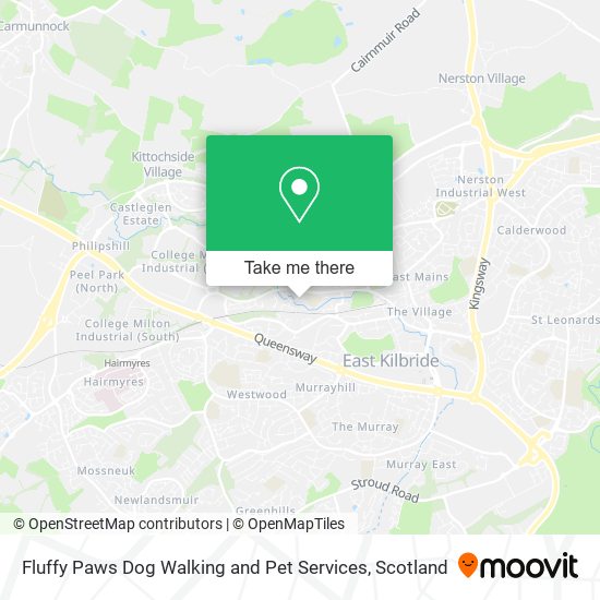 Fluffy Paws Dog Walking and Pet Services map