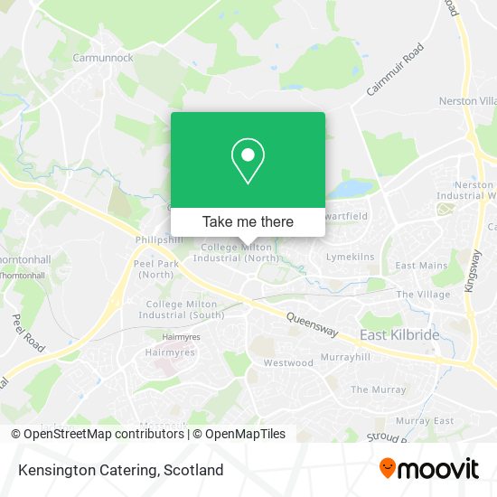 Kensington Catering map