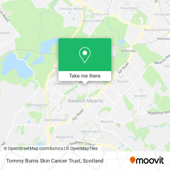 Tommy Burns Skin Cancer Trust map