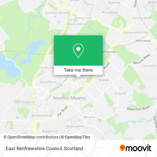 East Renfrewshire Council map