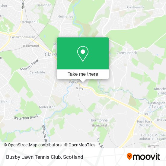 Busby Lawn Tennis Club map