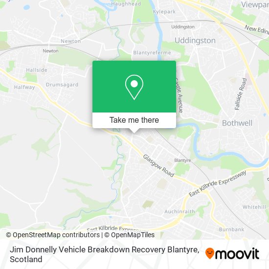 Jim Donnelly Vehicle Breakdown Recovery Blantyre map