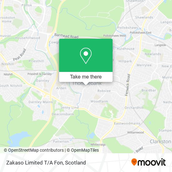 Zakaso Limited T/A Fon map